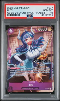 2025 ONE PIECE CHAMPIONSHIP 2025-26 EVENT PACK FINALIST #077 ULTI PSA 10 - Image 1