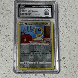 World Record TCG Meltan Reverse Holo CGC Graded Card Pokemon GO 045/078 2022 - Image 1