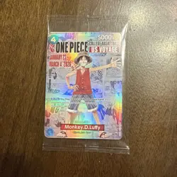 One Piece Monkey D. Luffy US College Basketball SEALED Promo Card ILLINOIS - Image 1