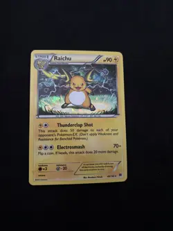 Pokemon Card Raichu Breakthrough Cracked Ice Holo Rare 49/162 LP - Image 1