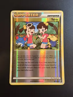 Twins 89/102 Reverse Holo HGSS Triumphant Pokemon Card - Image 1