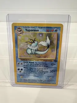 Pokemon TCG Vaporeon Holo Rare Card 12/64 Jungle Set - Image 1