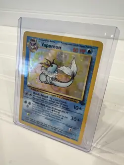 Pokemon TCG Vaporeon Holo Rare Card 12/64 Jungle Set - Image 2