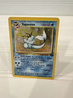 Pokemon TCG Vaporeon Holo Rare Card 12/64 Jungle Set - Image 4