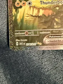 Pokemon Pikachu EX Holo 200 HP Card 276/217 Thunderbolt Electric TCG English - Image 3