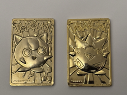 1999 Burger King Jigglypuff & Togepi Gold-Plated Trading Card Nintendo Pokemon - Image 1