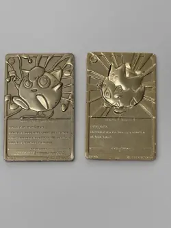 1999 Burger King Jigglypuff & Togepi Gold-Plated Trading Card Nintendo Pokemon - Image 2