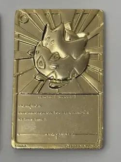 1999 Burger King Jigglypuff & Togepi Gold-Plated Trading Card Nintendo Pokemon - Image 4