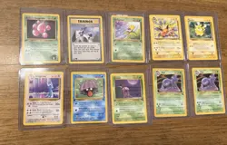 WOTC Pokemon TCG 10 Card Lot Unlimited Fossil And Jungle - Image 1