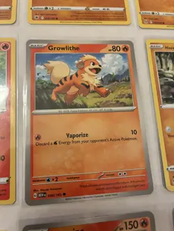 Lot Of 9 Growlithe and Arcanine Pokemon Cards - Image 3