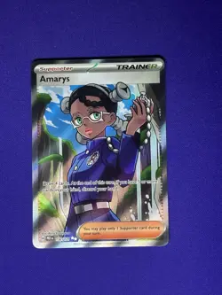 Amarys Full Art Holo Ultra Rare Prismatic Evolutions Pokemon TCG Card 132/131 - Image 1