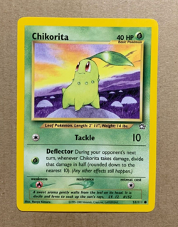 Chikorita 53/111 Neo Genesis - Common Pokemon Card - NM/Mint - Image 1