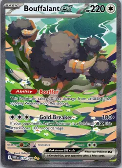 Bouffalant EX 170/086 NM Pokemon Card TCG White Flare SIR Illustration Rare - Image 1