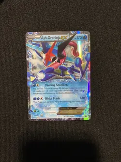 Pokemon TCG Ash-Greninja EX Black Star Promo Holo Card Ultra Rare XY133 - Image 1