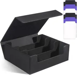 Leather Card Deck Case 1800+ Storage Box for Trading Cards MTG YuGiOh Sports - Image 1