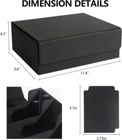 Leather Card Deck Case 1800+ Storage Box for Trading Cards MTG YuGiOh Sports - Image 2
