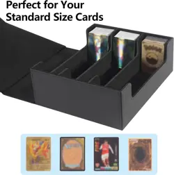 Leather Card Deck Case 1800+ Storage Box for Trading Cards MTG YuGiOh Sports - Image 3