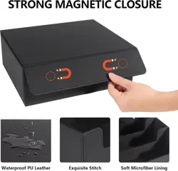 Leather Card Deck Case 1800+ Storage Box for Trading Cards MTG YuGiOh Sports - Image 5