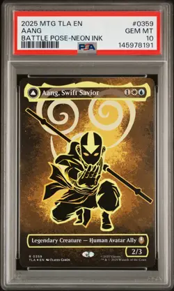 2025 MTG AVATAR TLA #0359 AANG AND LA, OCEAN'S FURY/AANG, SWIFT SAVIOR PSA 10 - Image 1