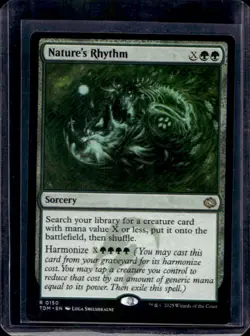 2025 Magic MTG Dragonstorm Nature's Rhythm Prerelease Rare #0150 - Image 1