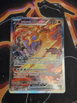 Pokemon Team Rocket's Moltres EX 229/182 Destined Rivals Stamped Card - Image 1