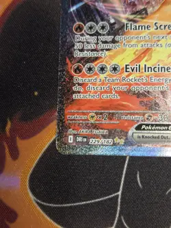 Pokemon Team Rocket's Moltres EX 229/182 Destined Rivals Stamped Card - Image 3