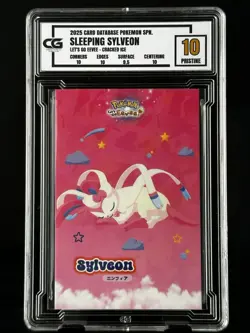 2025 SLEEPING Sylveon CG Pristine 10 Card Database Lets Go Eevee CGC PSA Pokemon - Image 1