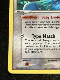 Pokemon Card Ex Delta Species Azurill 20/113 2005 Reverse Stamped Holo - Image 5