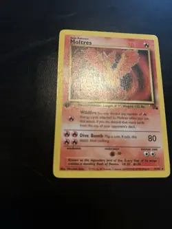 Pokemon TCG Moltres First 1st Edition Non Holo Rare 27/62 Rare Fossil 1999 - Image 2