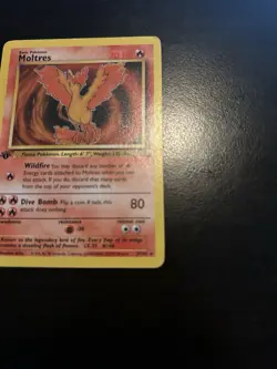 Pokemon TCG Moltres First 1st Edition Non Holo Rare 27/62 Rare Fossil 1999 - Image 3
