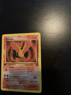 Pokemon TCG Moltres First 1st Edition Non Holo Rare 27/62 Rare Fossil 1999 - Image 4