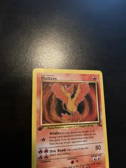 Pokemon TCG Moltres First 1st Edition Non Holo Rare 27/62 Rare Fossil 1999 - Image 5