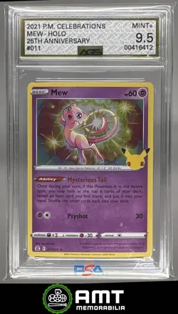 Mew AGS 9.5 2021 Pokemon Sword & Shield Celebrations 25th Rare Holo #011/025 412 - Image 1