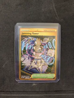 Pokemon TCG Jamming Tower Hyper Rare Card 243/182 Destined Rivals - Image 1