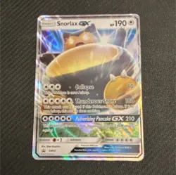 Pokemon Snorlax GX SM05 Full Art Promo Holo Basic 190HP Pulverizing Pancake - Image 1