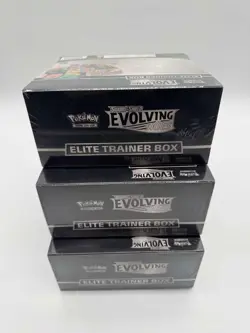 Lot of (3) Pokemon TCG SWSH Evolving Skies Elite Trainer Boxes ETB Sealed - Image 3