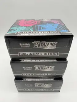 Lot of (3) Pokemon TCG SWSH Evolving Skies Elite Trainer Boxes ETB Sealed - Image 4