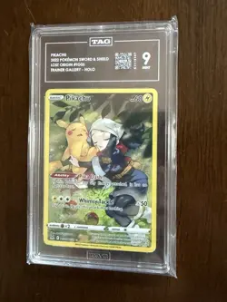 Pokemon TCG Pikachu Lost Origin TG05/TG30 Holo Graded TAG 9 - Image 1