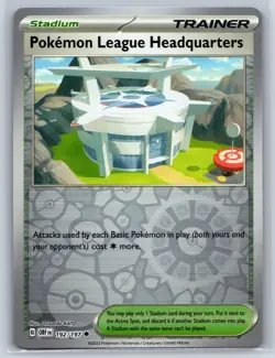 Pokemon League Headquarters Reverse Holo Uncommon SV03: Obsidian Flames 192/197 - Image 1