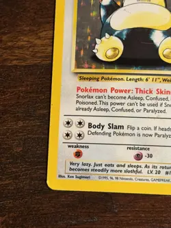 Pokemon TCG Snorlax 11/64 Rare Holo Jungle Set 1999 WOTC HP - Image 5