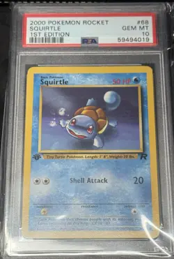 PSA 10 1ST EDITION 2000 Pokemon Rocket 68/82 Squirtle TEAM ROCKET VINTAGE GRADED - Image 1
