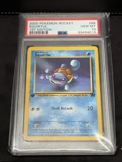 PSA 10 1ST EDITION 2000 Pokemon Rocket 68/82 Squirtle TEAM ROCKET VINTAGE GRADED - Image 2