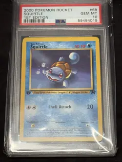 PSA 10 1ST EDITION 2000 Pokemon Rocket 68/82 Squirtle TEAM ROCKET VINTAGE GRADED - Image 3