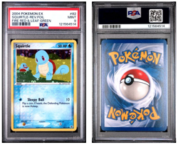 2004 POKEMON EX FIRE RED & LEAF GREEN #82 SQUIRTLE-REVERSE FOIL PSA 9 - Image 1