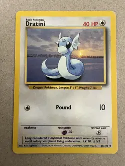 Pokemon - Base Set - Dratini 026/102 - Uncommon LP - Image 1