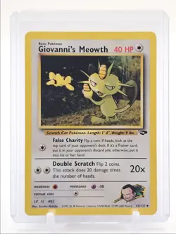 GIOVANNI'S MEOWTH 2000 POKEMON GYM CHALLENGE UNCOMMON 43/132 Q3423 - Image 1