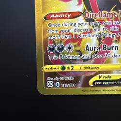 Pokemon TCG Galarian Moltres V Secret Rare SWSH09: Brilliant Stars 183/172 NM - Image 4