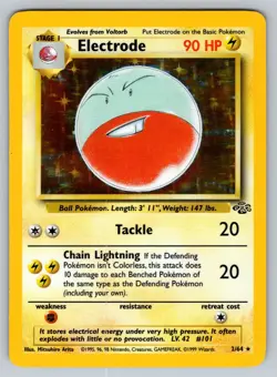 Pokemon TCG Electrode Jungle 2/64 Holo Unlimited Holo Rare - Image 1