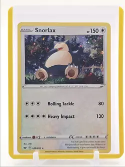 SNORLAX 2020 POKEMON SWORD & SHIELD HOLO RARE 140/202 Q3423 - Image 1