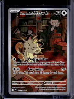 2025 Pokemon Destined Rivals Team Rocket's Meowth #203/182 - Image 1